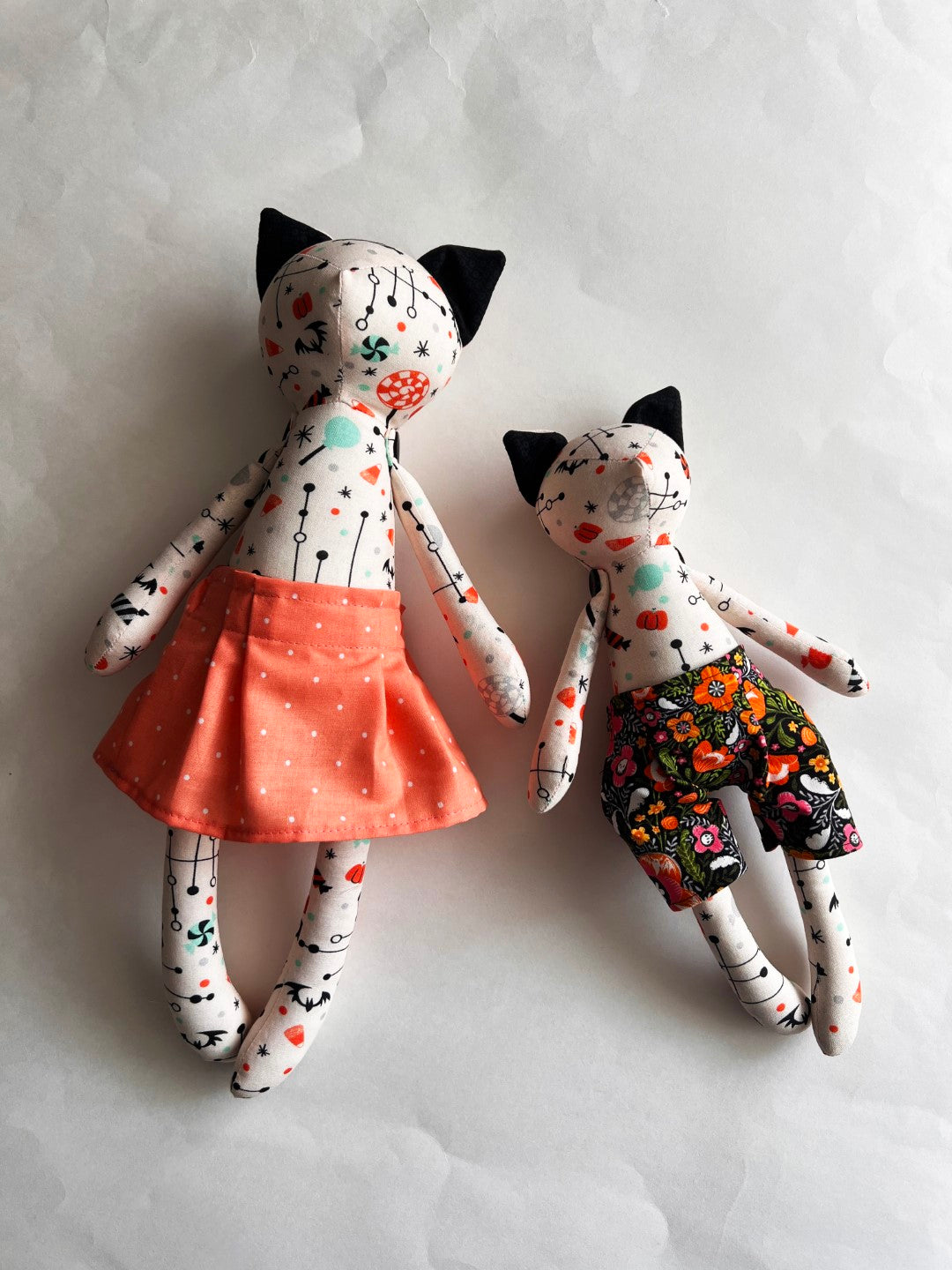 Kitty Cat Doll - Black and White