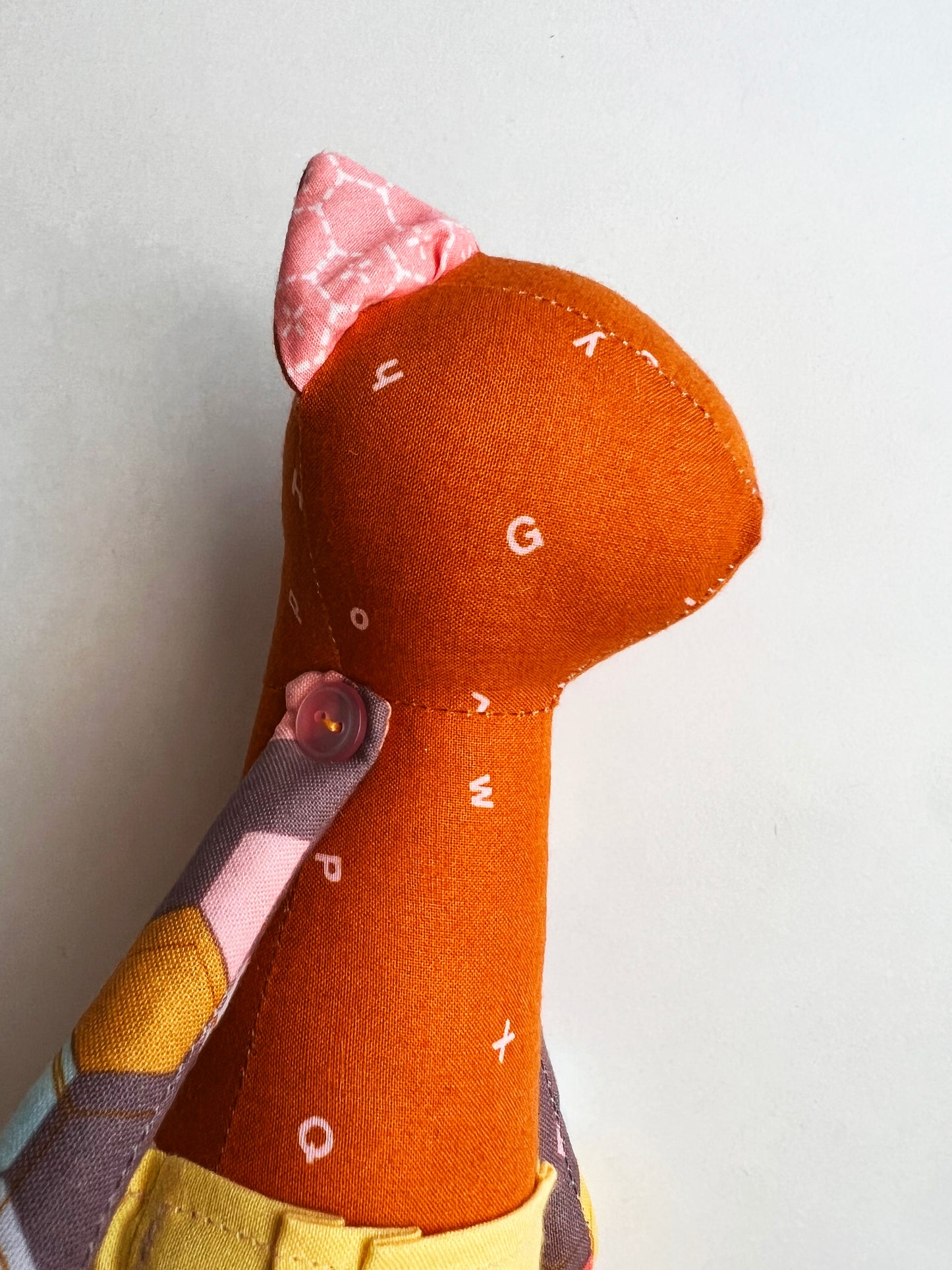 Kitty Cat Doll, Mini - Pumpkin & Pink