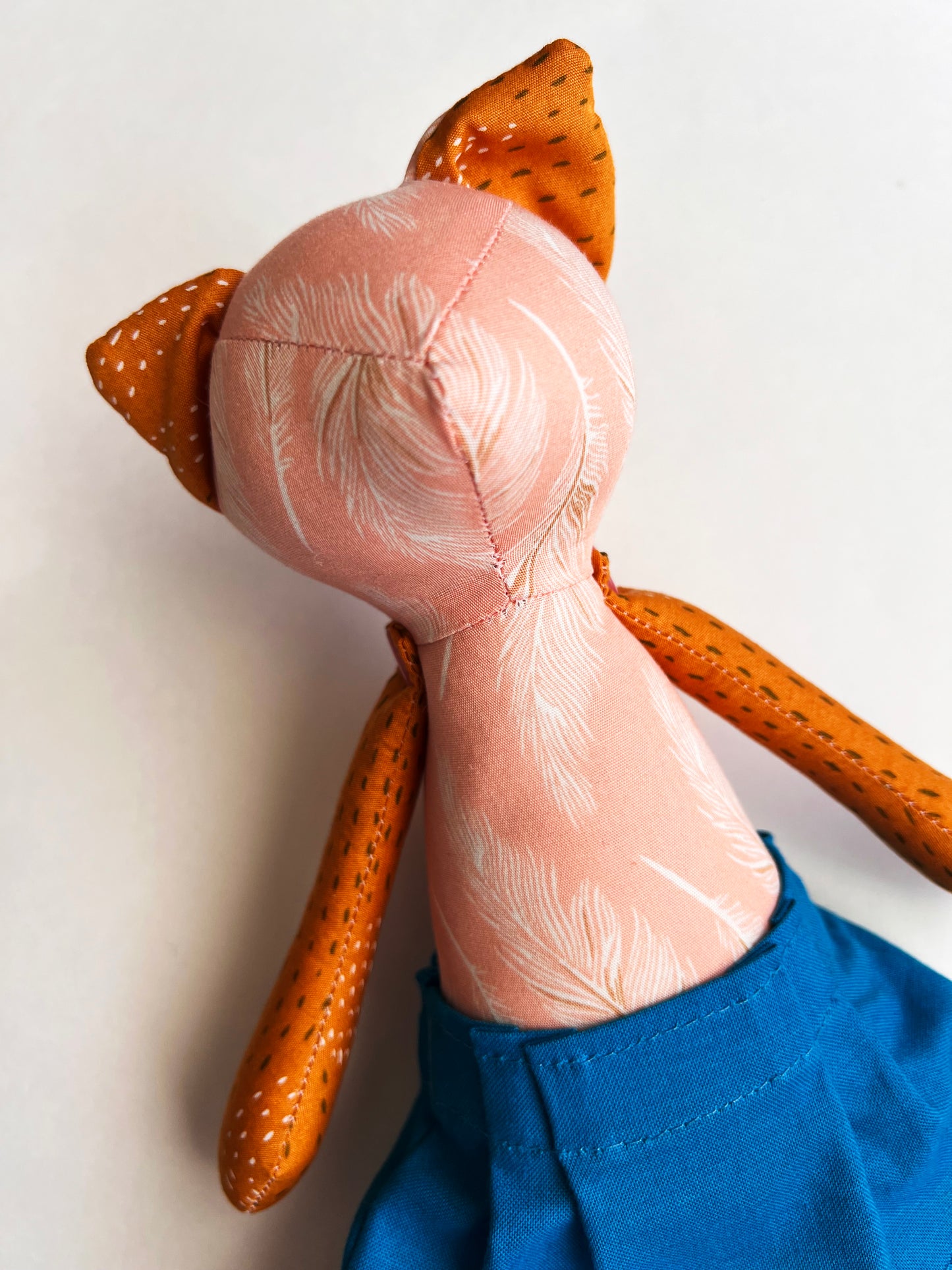 Kitty Cat Doll, Mini - Pumpkin & Pink