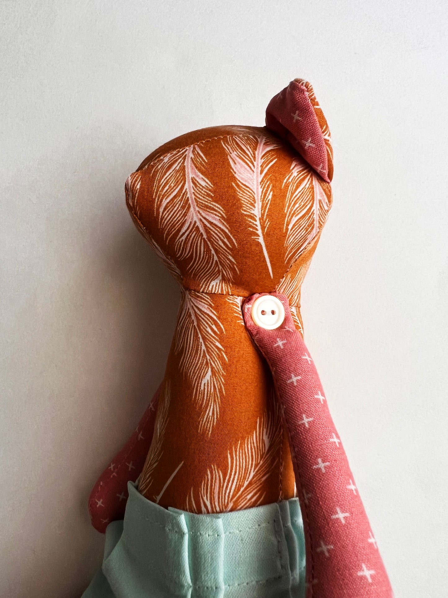 Kitty Cat Doll, Mini - Pumpkin & Pink