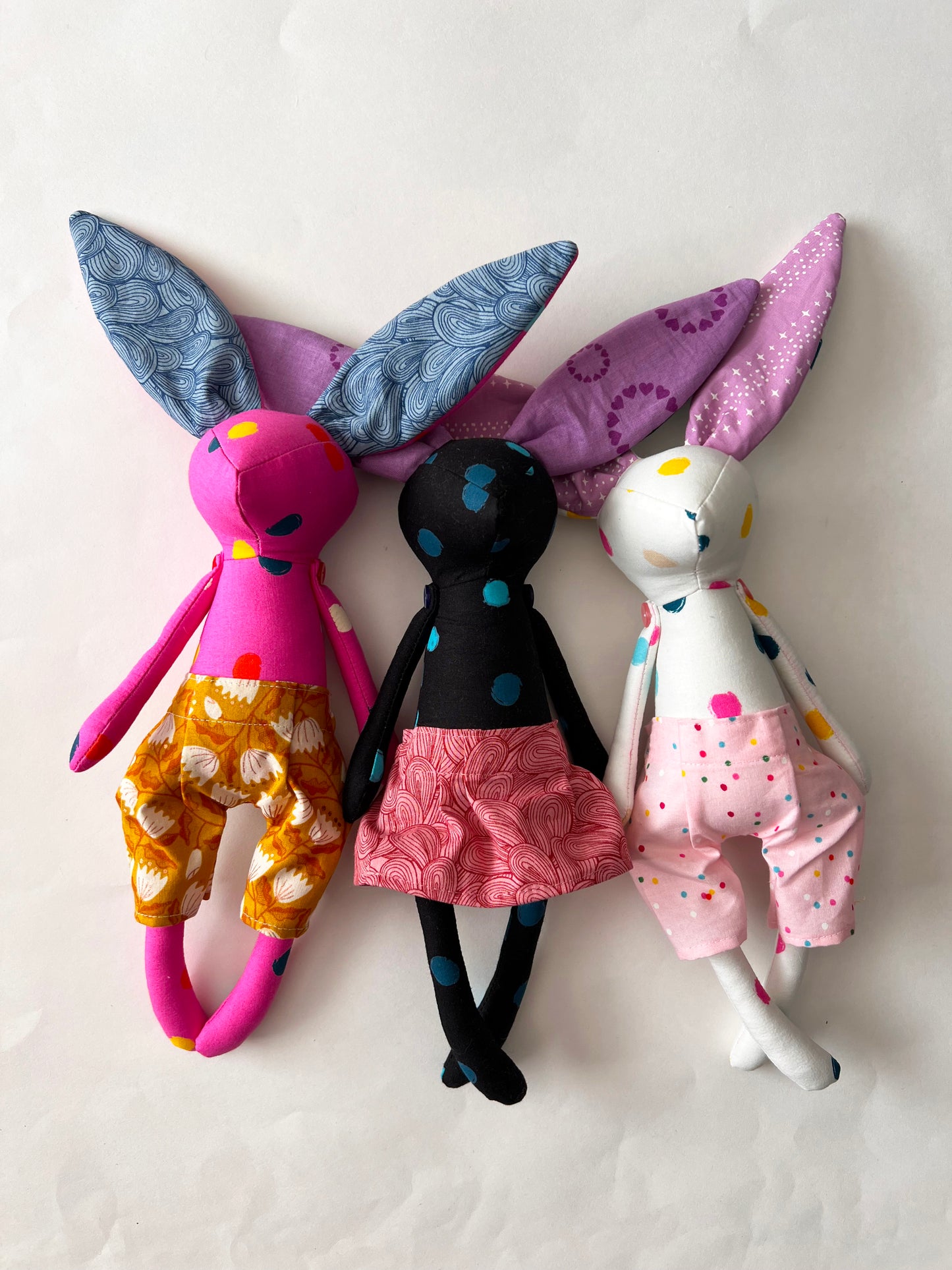 Bunny Rabbit Doll, Mini - Dots