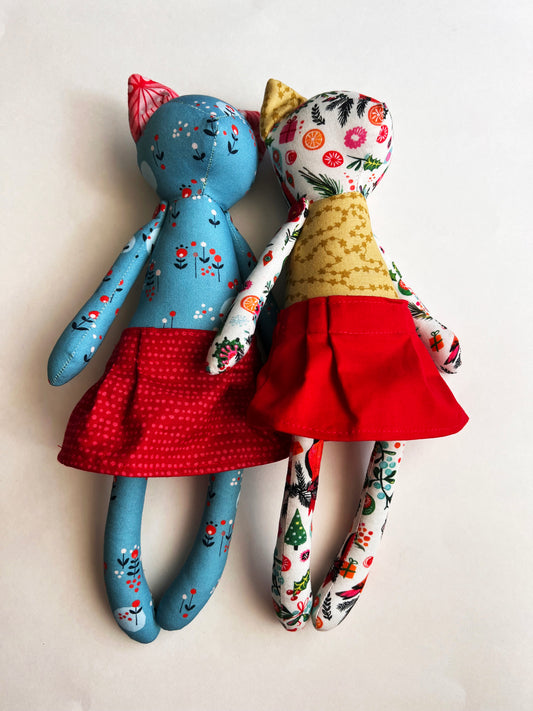 Kitty Cat Doll, Mini - Christmas